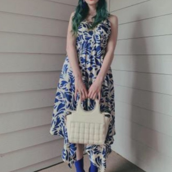 Alexis Botanical Tie Strap Asymmetrical Hem Dress - Picture 13 of 16